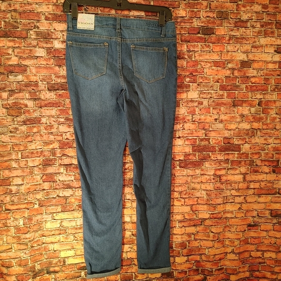 Vigoss - High Rise Super Stretch - Medium Wash Skinny Jeans Juniors size 14 NWT - Picture 12 of 14